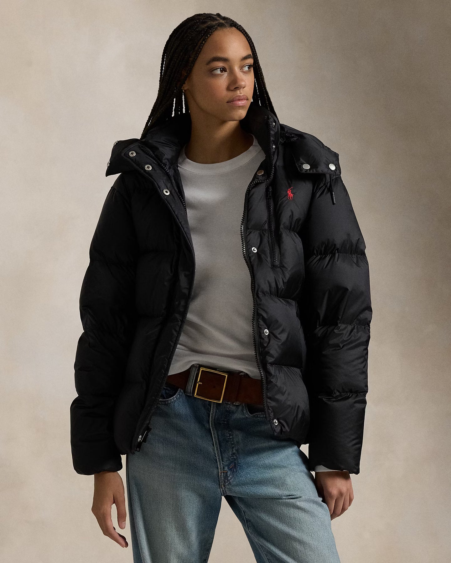 Vattenavvisande quiltad dunjacka - Polo Black