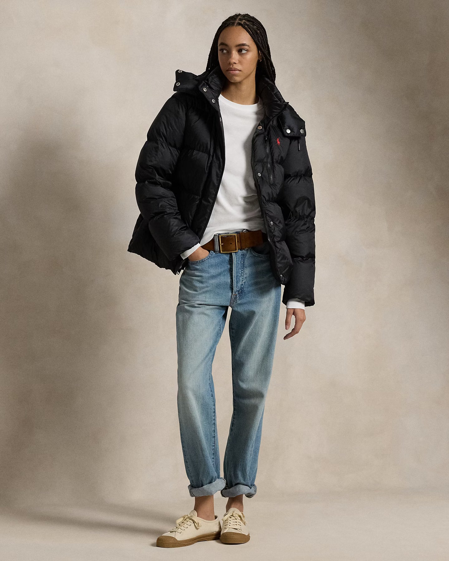 Vattenavvisande quiltad dunjacka - Polo Black