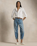 The Iconic Stretch Slim Fit Oxford Shirt - Vit