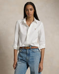 The Iconic Stretch Slim Fit Oxford Shirt - Vit