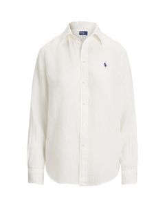 Classic Fit Linen Shirt - Classic Oxford White