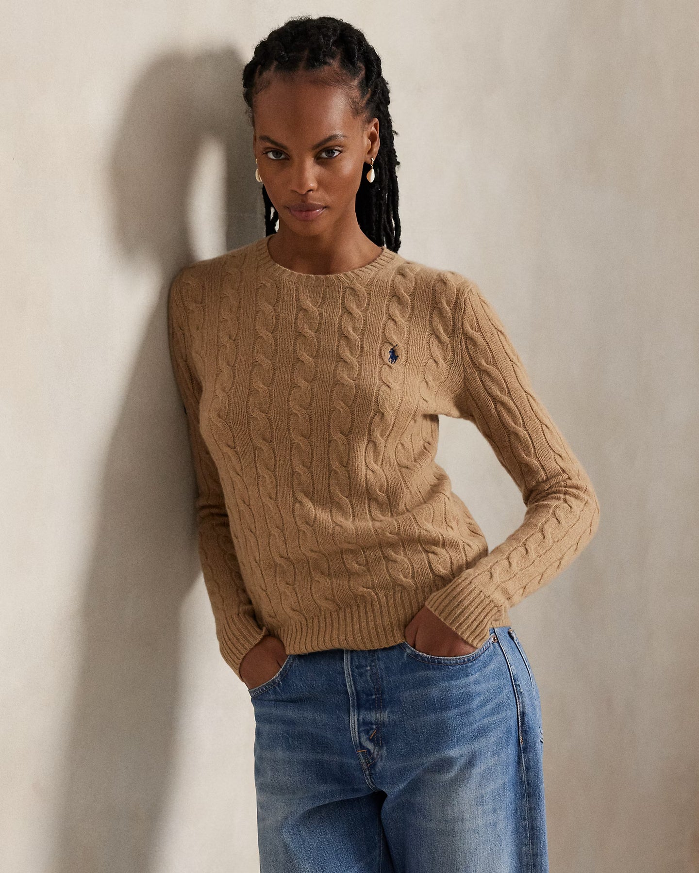 Julianna Long Sleeve Pullover - Camel Melange