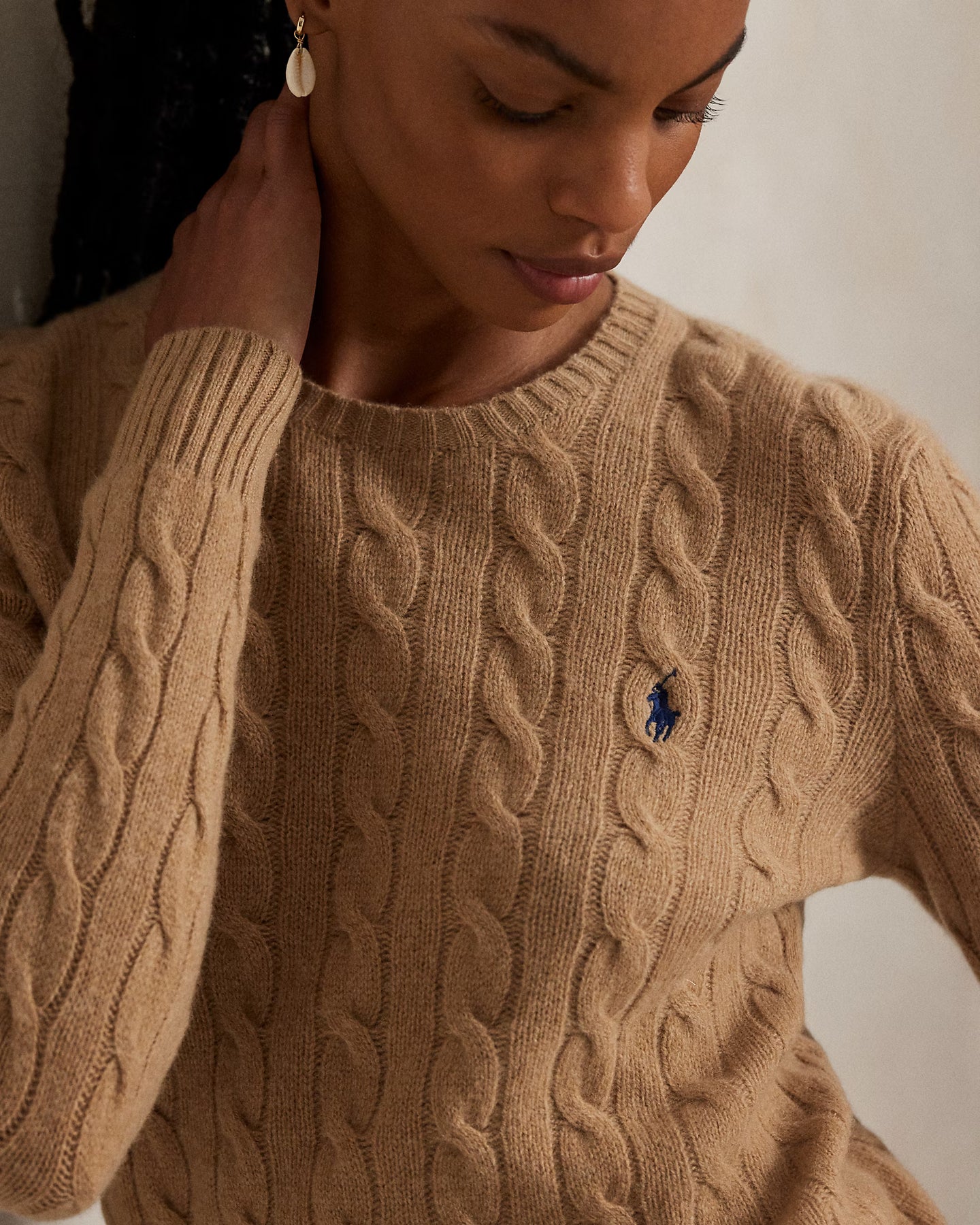 Julianna Long Sleeve Pullover - Camel Melange
