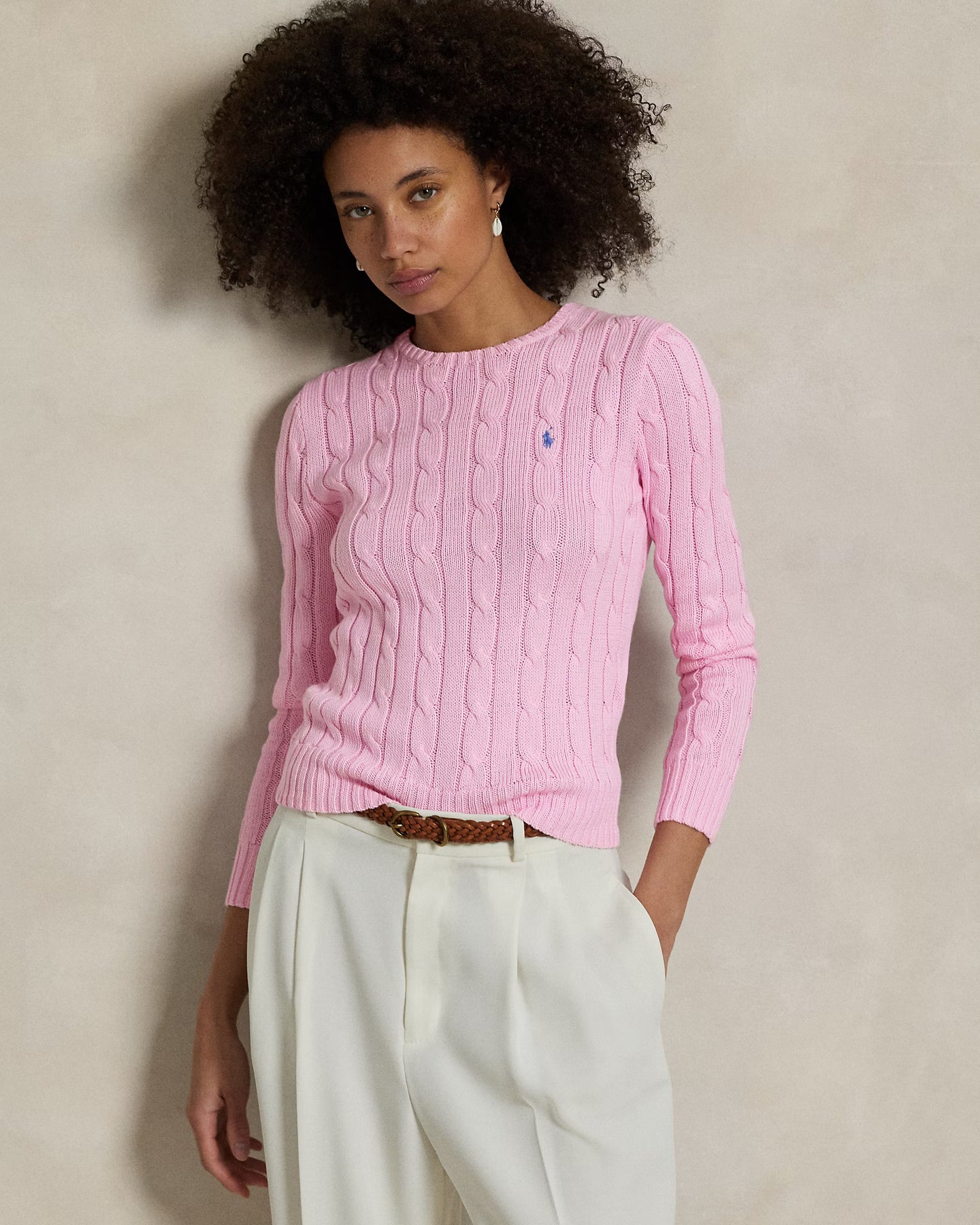 Polo Ralph Lauren Julianna Long Sleeve Cotton Pullover - Carmel Pink