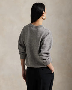 Polo Bear Fleece Crewneck - Dark Vintage Heather