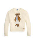 Polo Bear Cotton Crewneck Tröja - Parchment Cream