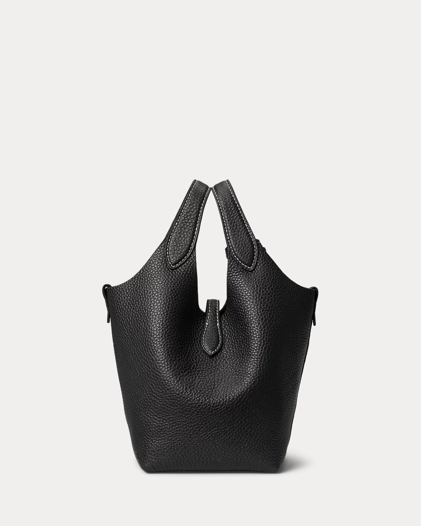 Polo Play Leather Small Tote & Crossbody - Svart