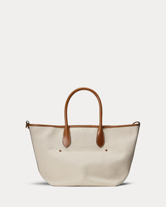 Bellport Canvas Medium Tote - Natural/Navy