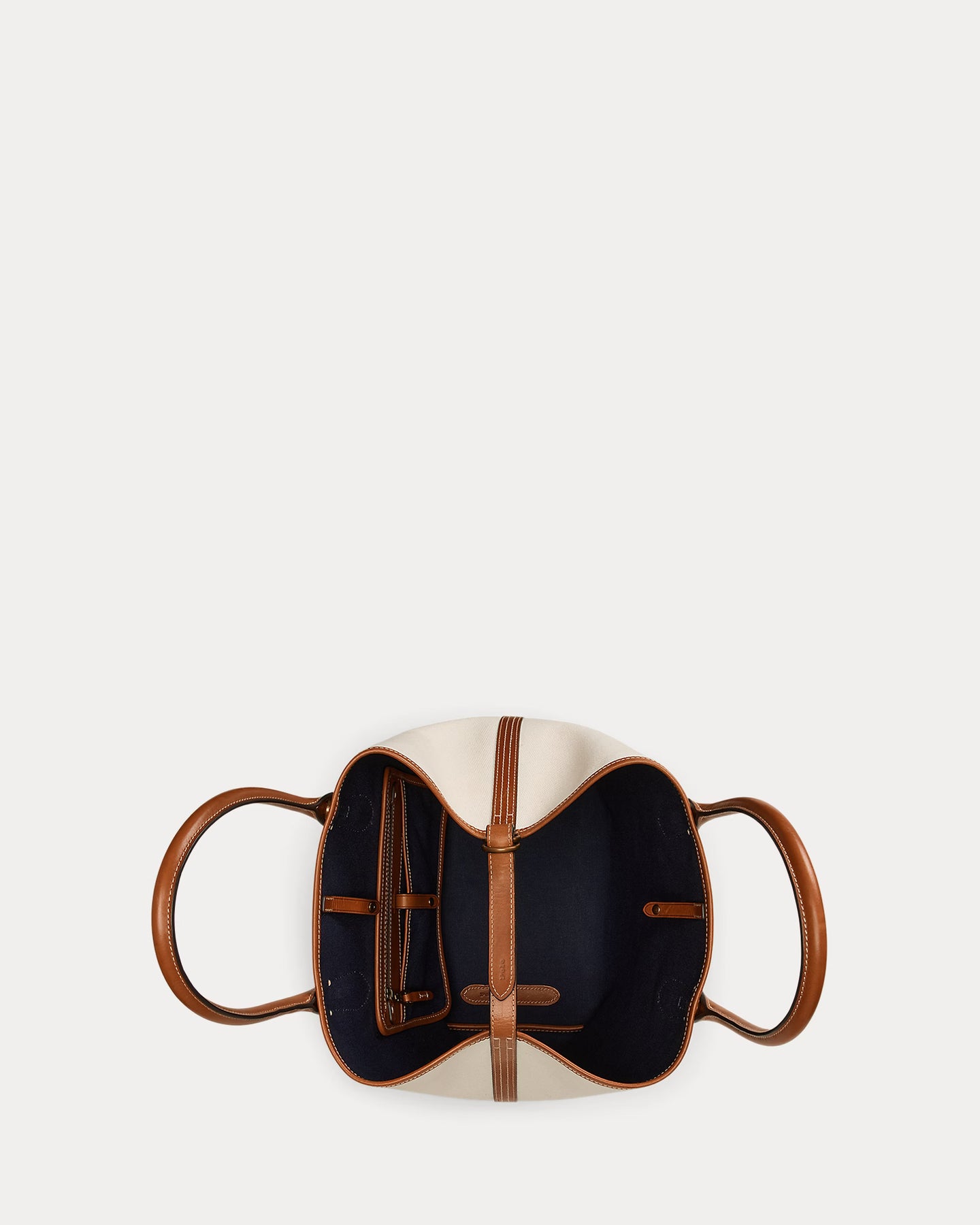 Bellport Canvas Medium Tote - Natural/Navy