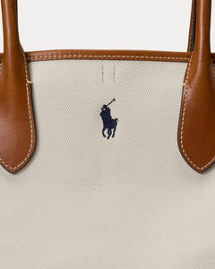 Bellport Canvas Medium Tote - Natural/Navy