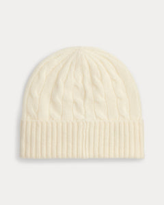 Cable-Knit Wool-Cashmere Beanie - Cream