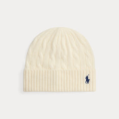 Cable-Knit Wool-Cashmere Beanie - Cream