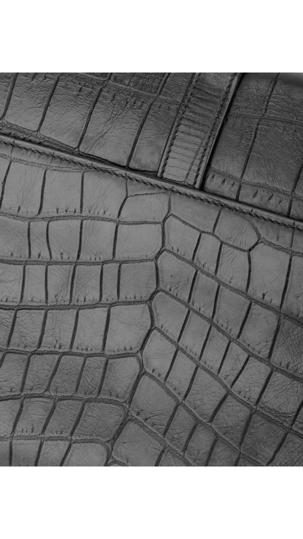 Saint Laurent College Medium Croc Väska - Svart