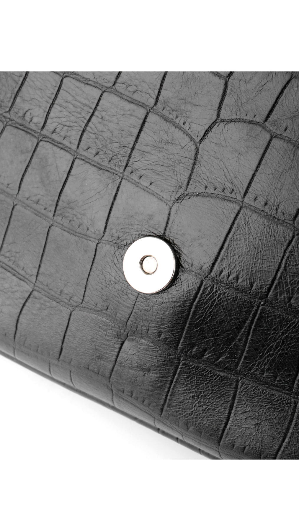 Saint Laurent College Medium Croc Väska - Svart