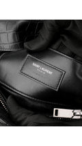 Saint Laurent College Medium Croc Väska - Svart