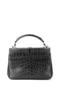 Saint Laurent College Medium Croc Väska - Svart
