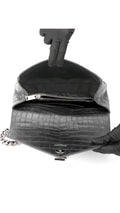 Saint Laurent College Medium Croc Väska - Svart