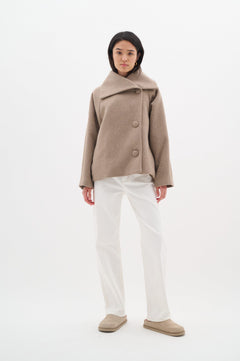 PerryIW Short Coat - Sandy Grey Melange