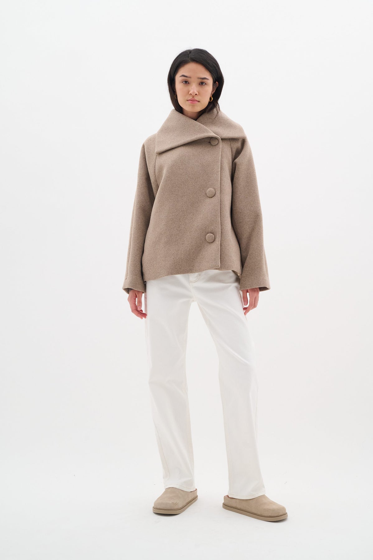 PerryIW Short Coat - Sandy Grey Melange