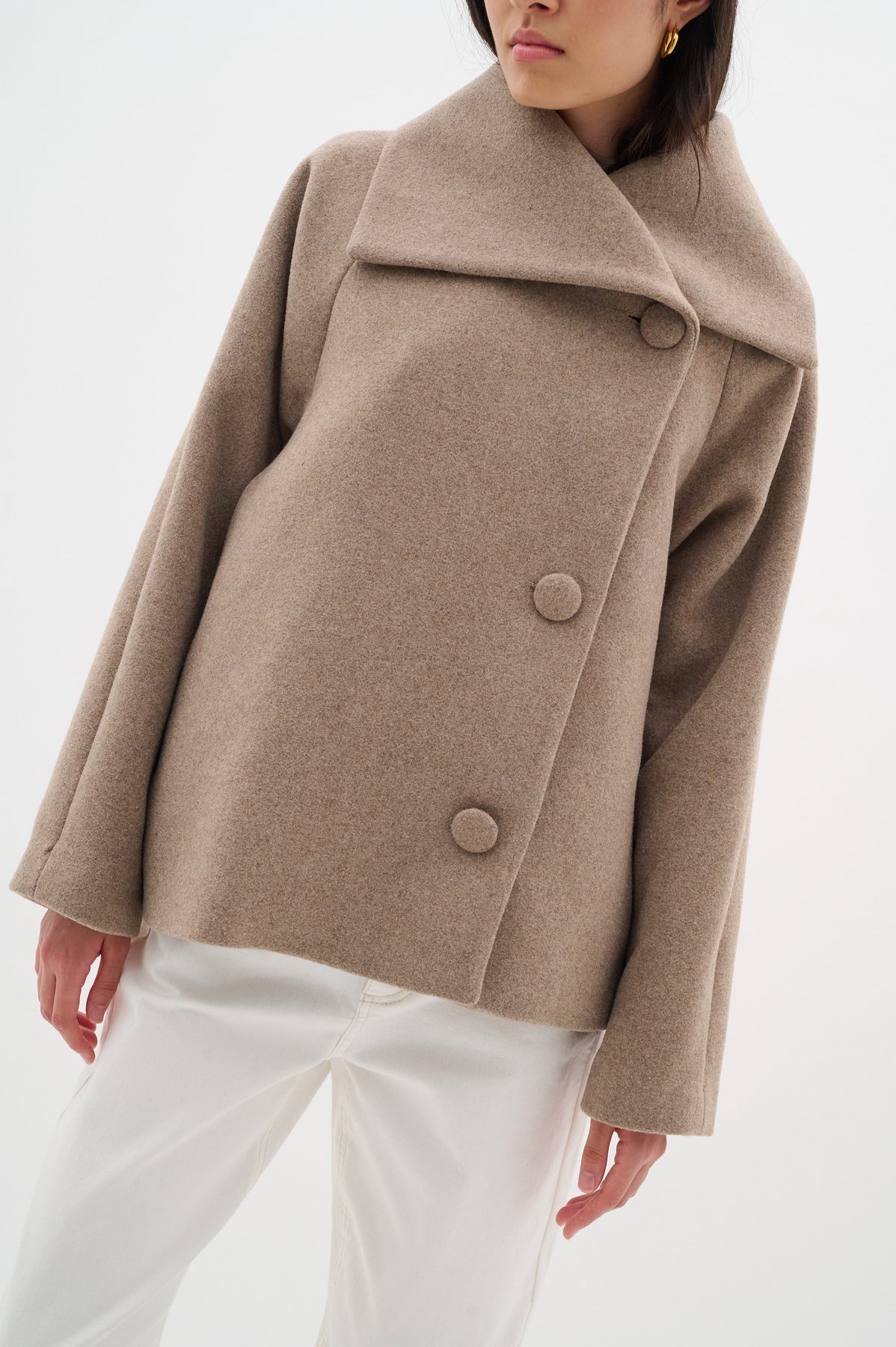PerryIW Short Coat - Sandy Grey Melange