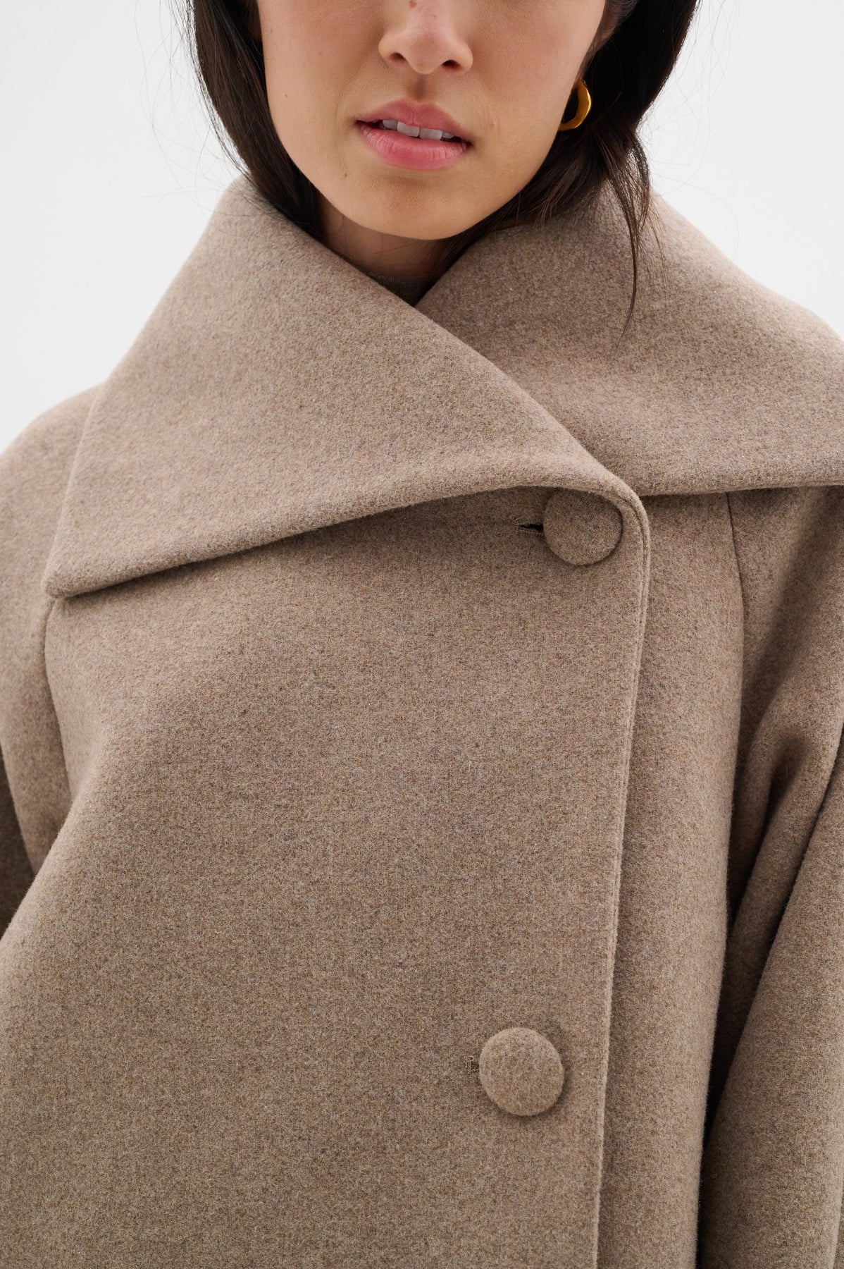 PerryIW Short Coat - Sandy Grey Melange