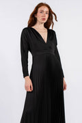 Sara Dress Satin - Black