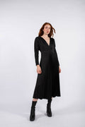 Sara Dress Satin - Black