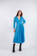 Sara Dress Satin - Blue