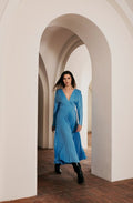 Sara Dress Satin - Blue