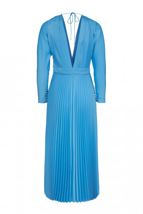 Sara Dress Satin - Blue