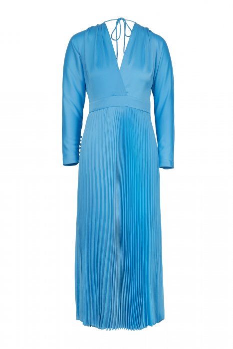 Sara Dress Satin - Blue