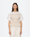 Parcie Crinkle S/Slv Top - Cream