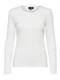 Anna Ls Crew Neck Tee S - Snow White