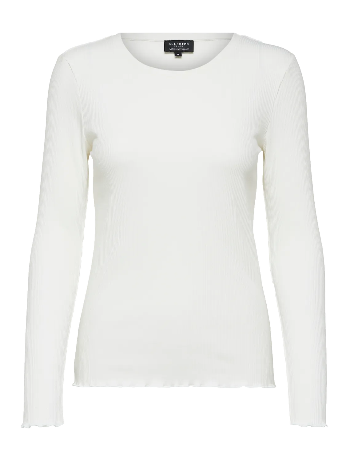 Anna Ls Crew Neck Tee S - Snow White