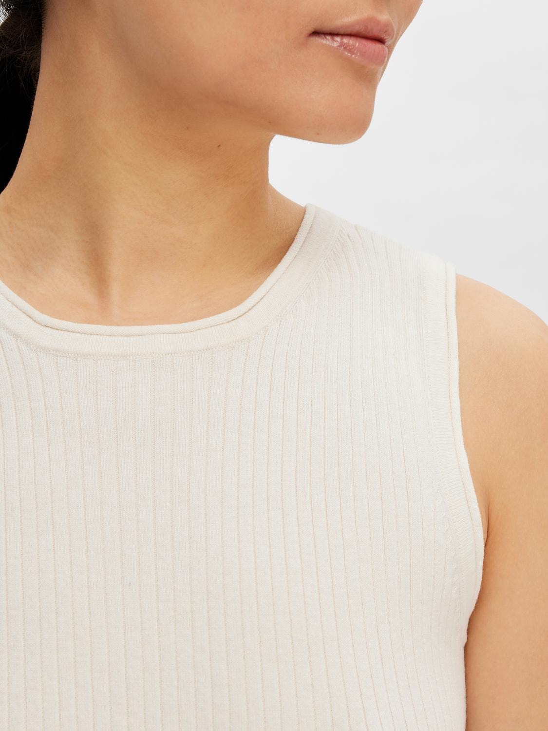 Lydia Sl O-Neck Knit Top - Birch