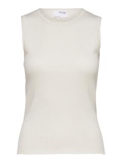 Lydia Sl O-Neck Knit Top - Birch