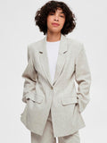 Tania Ls Slim Blazer - Nomad Melange