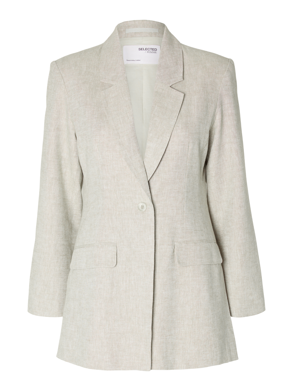 Tania Ls Slim Blazer - Nomad Melange