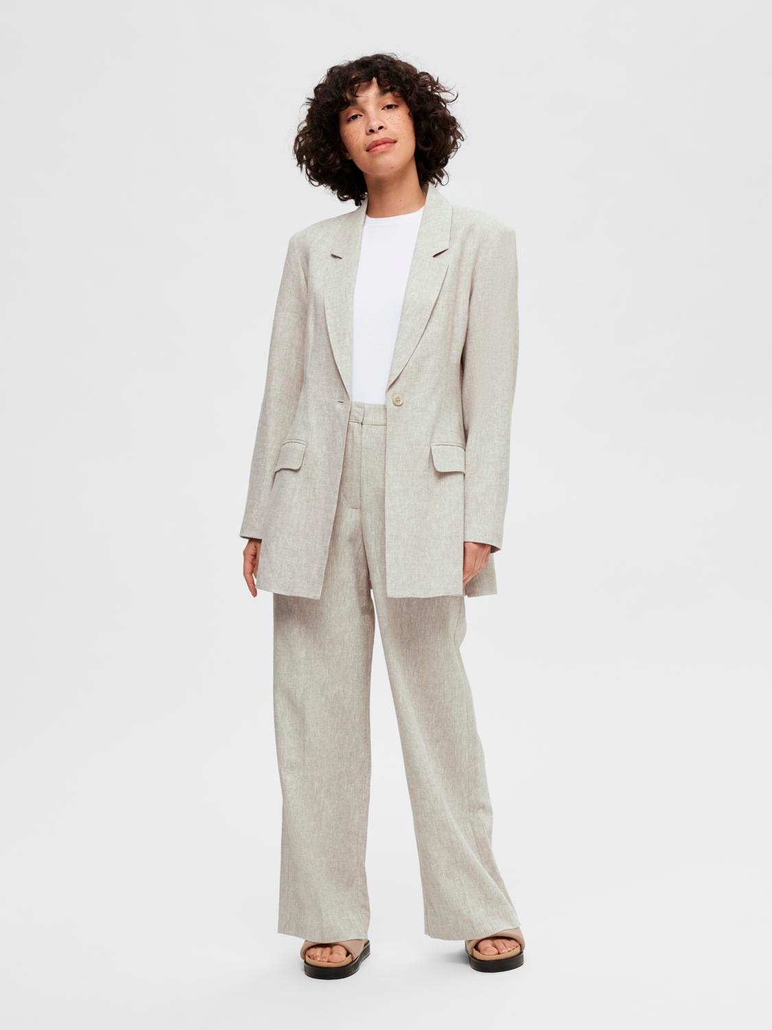 Tania Ls Slim Blazer - Nomad Melange