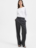 Rita Mw Wide Pant - Dark Grey Melange
