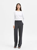 Rita Mw Wide Pant - Dark Grey Melange