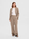 Rita Mid Waist Wide Pant - Camel Melange