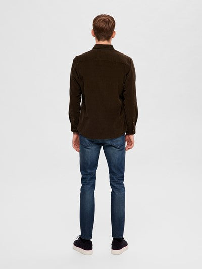 Regowen-Cord Shirt Ls W - Forest Night