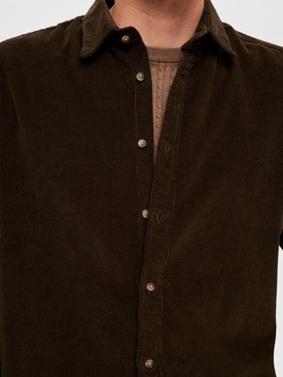 Regowen-Cord Shirt Ls W - Forest Night