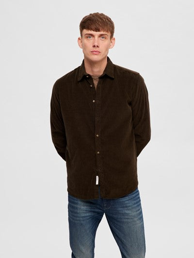 Regowen-Cord Shirt Ls W - Forest Night