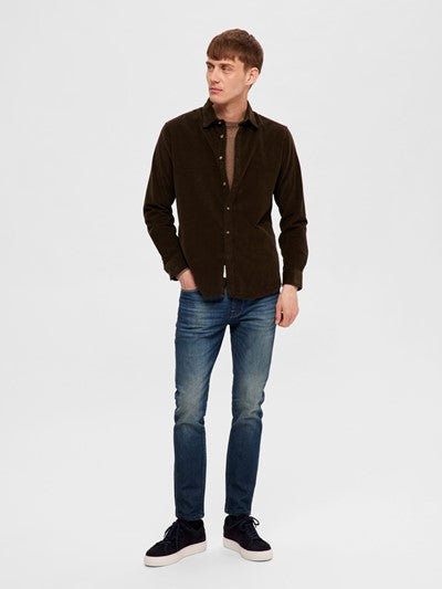 Regowen-Cord Shirt Ls W - Forest Night