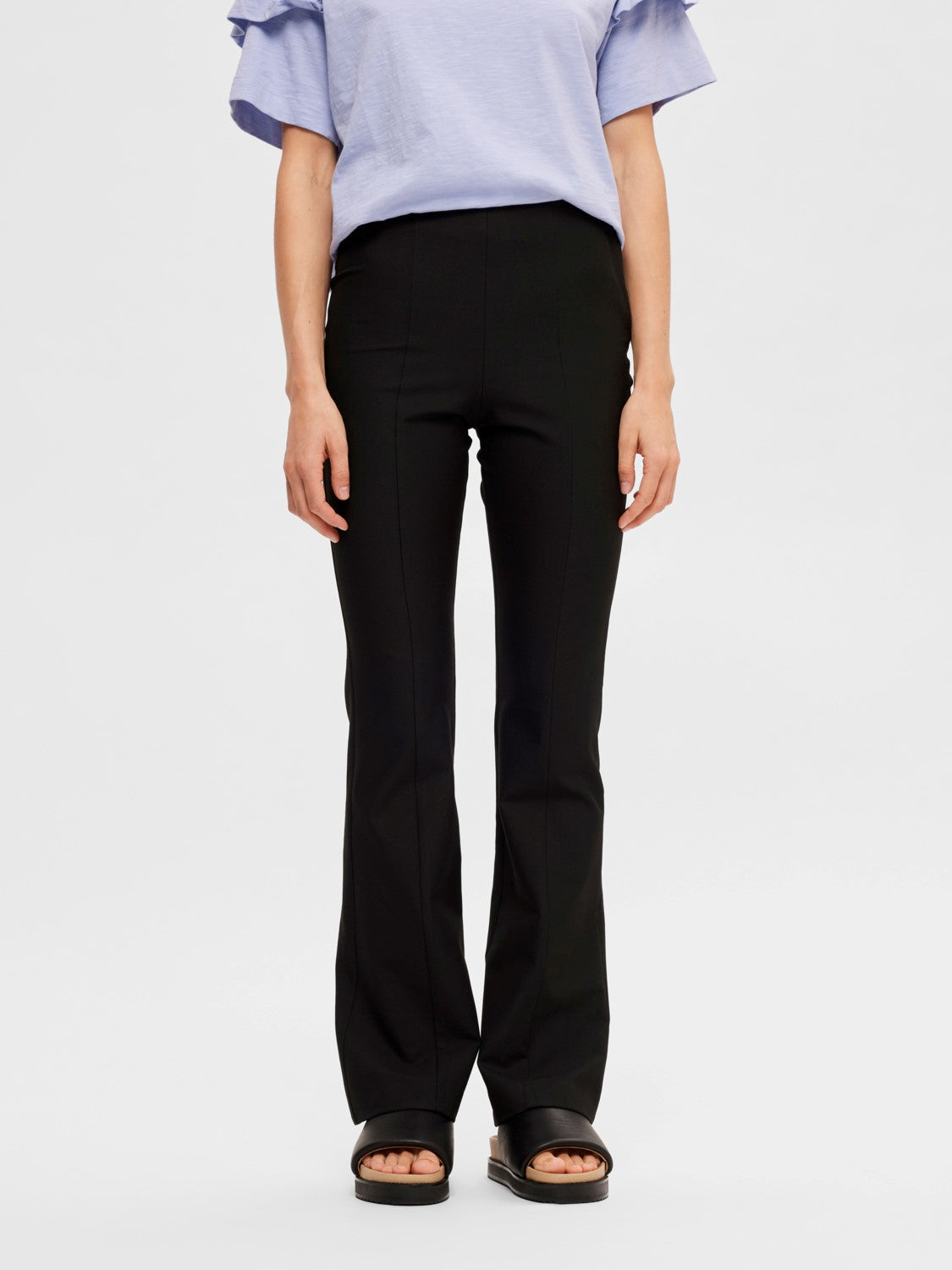 Eliana MW Slim Flared Pant - Black