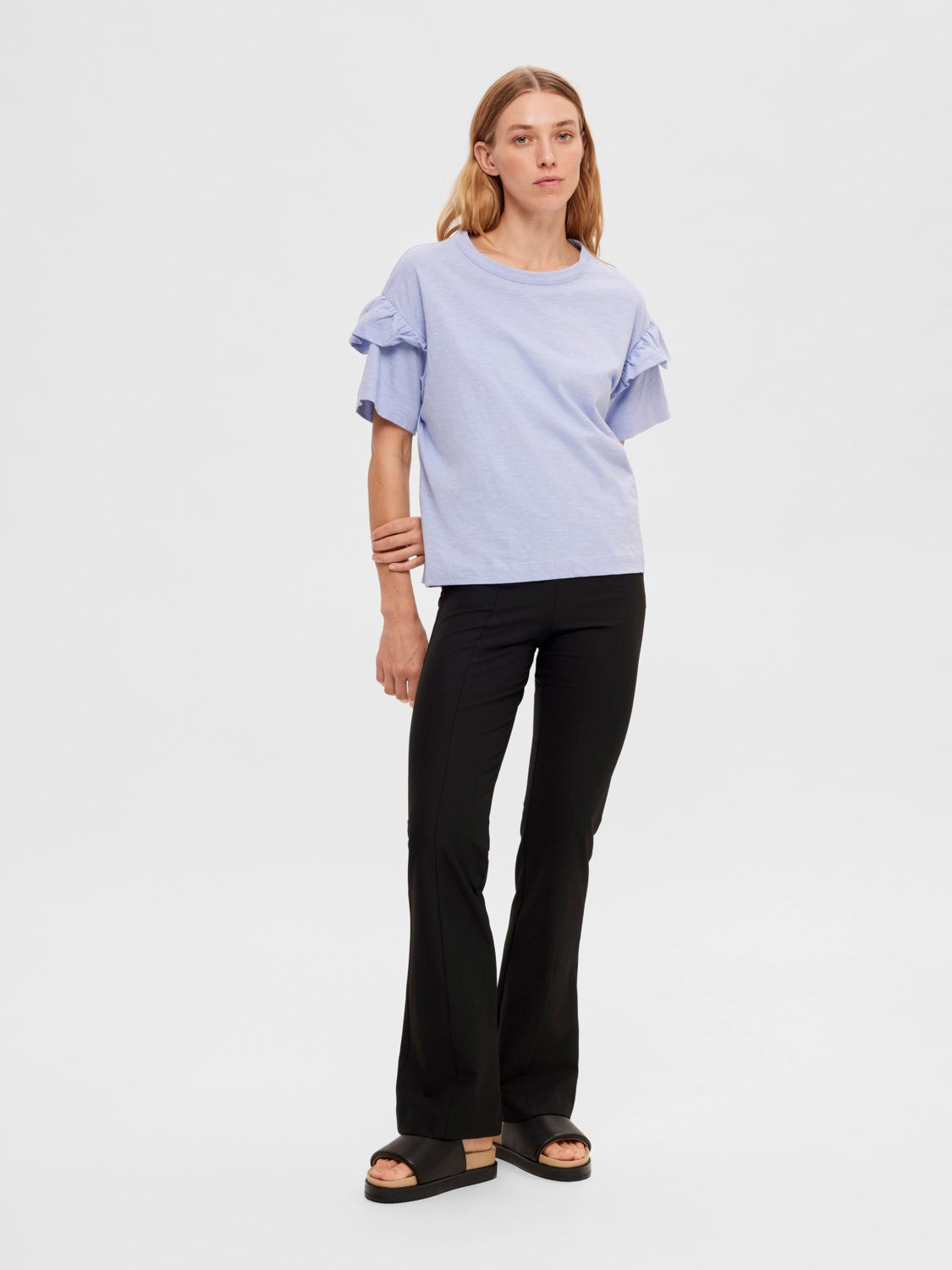 Eliana MW Slim Flared Pant - Black