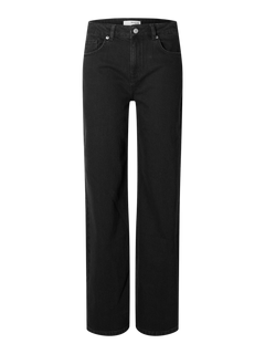 Alice Hw Wide Long Jeans - Black Denim