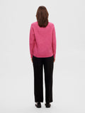 Lulu Ls Knit O-Neck - Fuchsia Purple